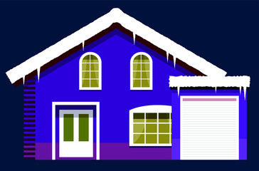 Winter Western style house