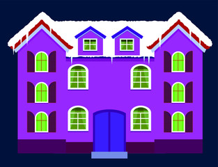 Winter Western style house