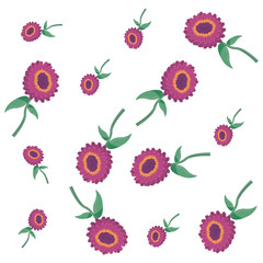flowers leaves decoration pattern background