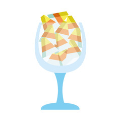 triangle shaped different flavored jelly