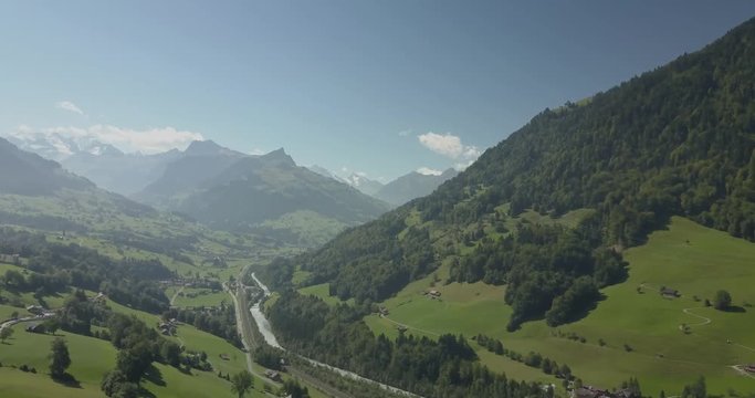 4K - Sunny Day In Switzerland - Aerial Footage.