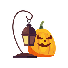 halloween pumpkin and lamp party
