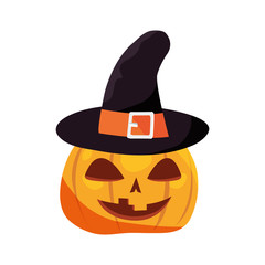 halloween pumpkin with hat
