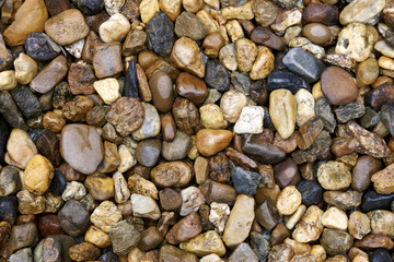 Wet Dark Pebble Stone Texture