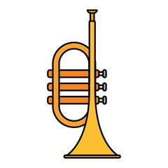 trumpet musical isolated icon