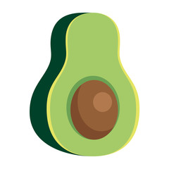 fresh avocado isolated icon