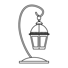 antique lamp on white background