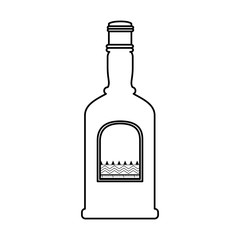 tequila bottle isolated icon