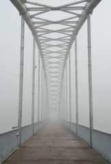 Iron bridge over the river.