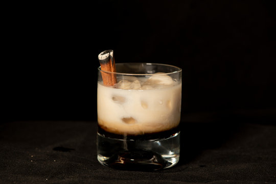 Flaming Cinnamon Cocktail With Kahlua, Baileys Irish Cream And Sambuca