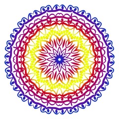 Ornamental circle pattern. oriental mandala. color floral ornament. Vector illustration. for coloring book, greeting card, invitation, tattoo. Anti-stress therapy