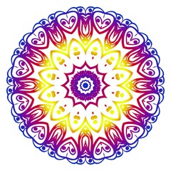 Ornamental circle pattern. Hand draw Mandala. Vintage decorative elements. vector illustration. Anti-stress therapy pattern.