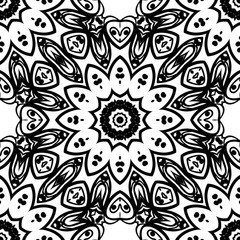 Seamless Geometrical floral texture. Vector illustration. For design, wallpaper, fashion, print.