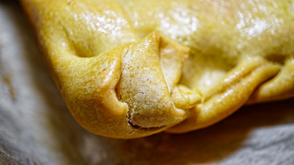 Piecrust, macro shooting, baked, homemade, pastry, close up