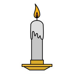 candle church isolated icon