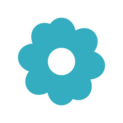 Fototapeta na wymiar blue flower decoration on white background