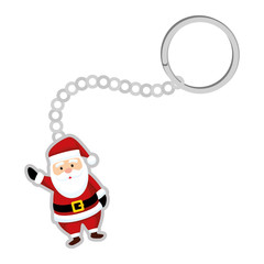 keychain with cute santa claus character