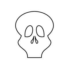 skull on white background