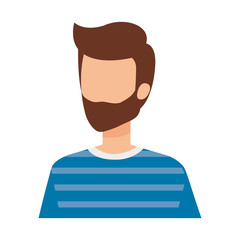 young man with beard avatar character