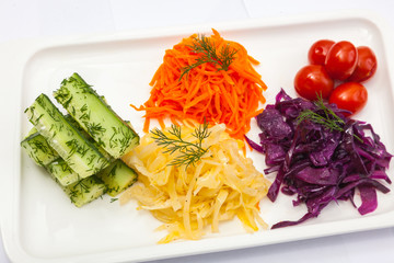 set of vegetable appetizer