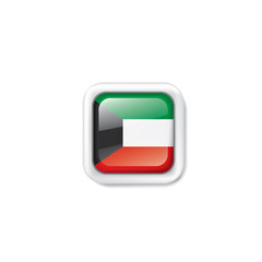 Kuwait flag, vector illustration on a white background