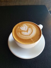 Latte art in the cafe