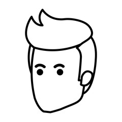 young man head avatar character