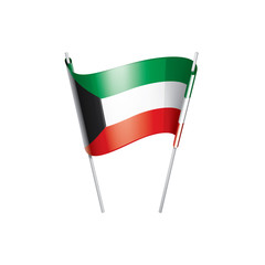 Kuwait flag, vector illustration on a white background