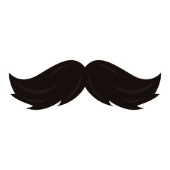 mustache hipster on white background