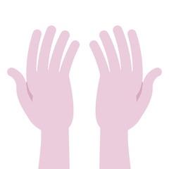 Obraz premium open hands on white background