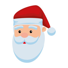 cute christmas santa claus head character