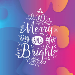 Fototapeta na wymiar Merry Christmas typography.