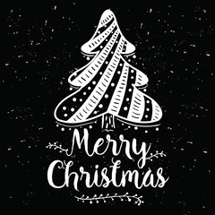 Merry Christmas typography.