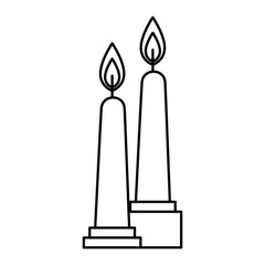 christmas candles decorative icon