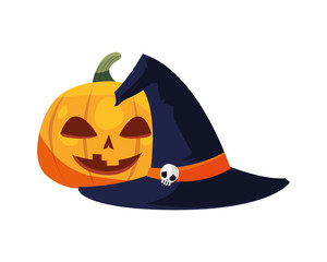halloween pumpkins and hat costume