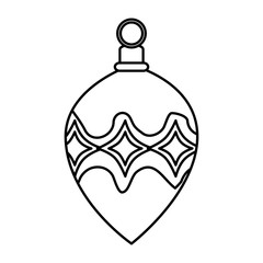 merry christmas ball decorative icon