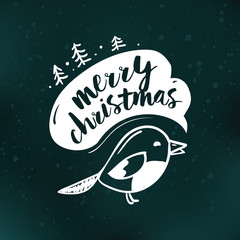 Merry Christmas typography.