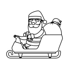 christmas santa claus with carriage