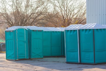 Sammelstelle für Baustellentoiletten