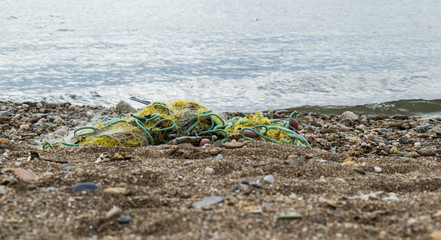Fishing net on the beach
