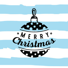 Merry Christmas typography.