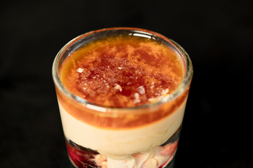 Brain Hemorrhage shot cocktail with schnapps, baileys irish cream and grenadine