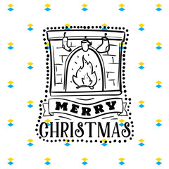 Merry Christmas typography.