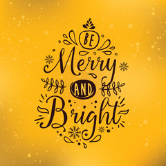 Merry Christmas typography.