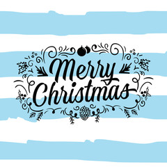 Merry Christmas typography.