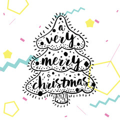 Merry Christmas typography.