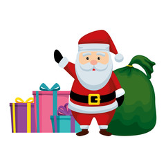 cute christmas santa claus character