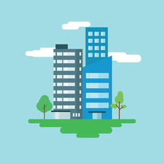 building vector illustration flat design