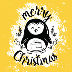 Merry Christmas typography.