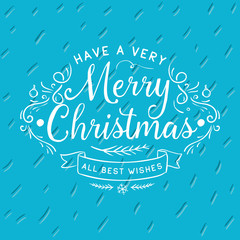 Merry Christmas typography.